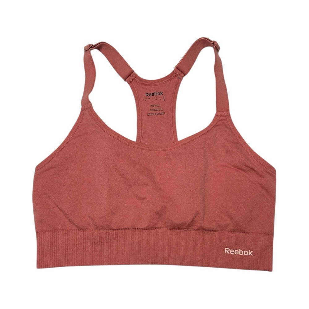 Reebok Mauve Pink Racerback Medium Support Sports Bra Large